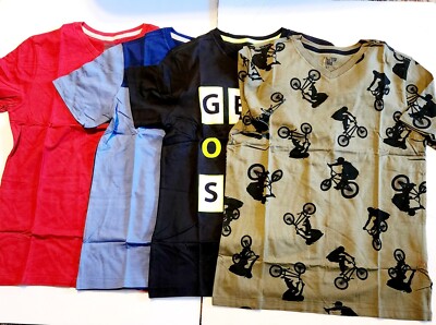 Amazon Essentials Boys Short-Sleeve V-Neck Graphic T-Shirt~4Pk~Sz XL