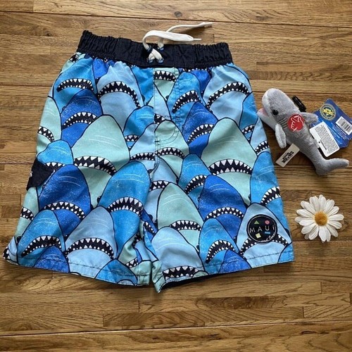 Maui And Sons Shark Swim Trunks 4/5 - Picture 2 of 7
