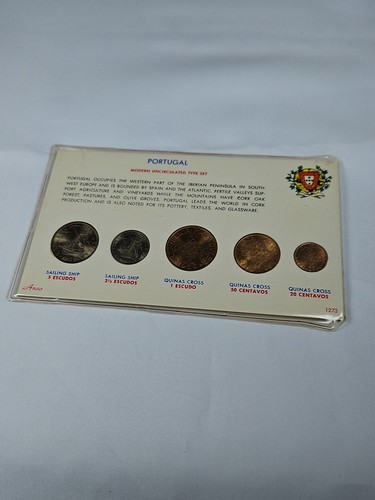 1969 - 1970 Portugal Modern Uncirculated Type Set 5 Coins - Picture 4 of 11