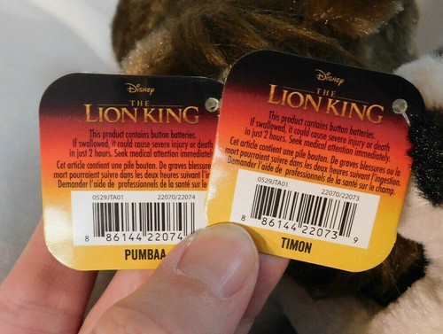 4 Nuevo Peluche Parlante Rey León de 7-8": Pumba Warthog, Timón Suricata, Simba y Nala - Imagen 10 de 11