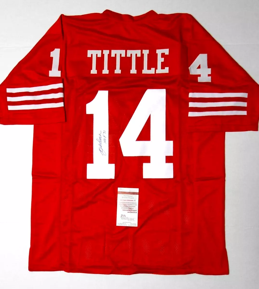 ya tittle 49ers jersey
