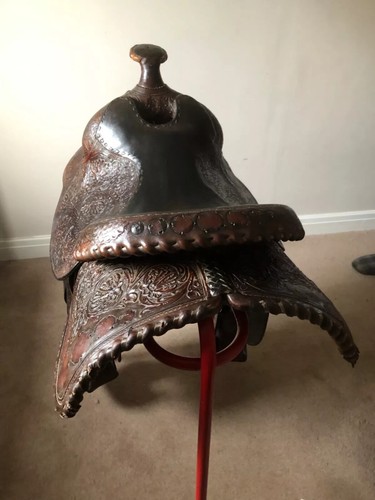 Vintage Western Show Saddle From USA - Leather with Felt Pad - 第 4/6 張圖片