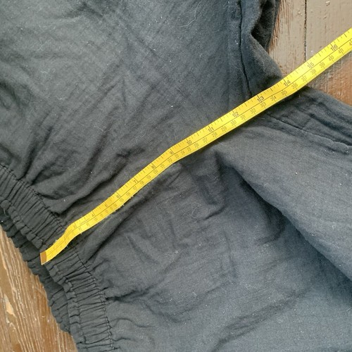 Old Navy Pants Womens Large Tall Black High-Waist Crinkle Gauze Pull-On Wide Leg - Picture 9 of 9