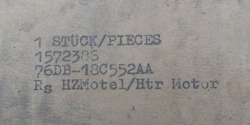Ford Oldtimer Gebläsemotor Cargo Motorcraft Ford-Finis 1572386 - 76DB-18C552-AA - Picture 2 of 11