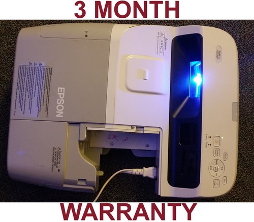 EPSON BRIGHTLINK 450WI SHORT THROW PROJECTOR 2500 LUMENS - NEW BALLAST NEW LAMP