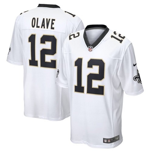 New Orleans Saints Chris Olave #12 Nike White Official NFL Player Game Jersey