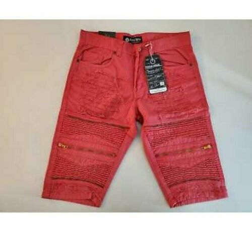 MEN'S DENIM AND TWILL BIKER JEAN SHORTS SIZE: 30 TO 50 - Picture 84 of 101