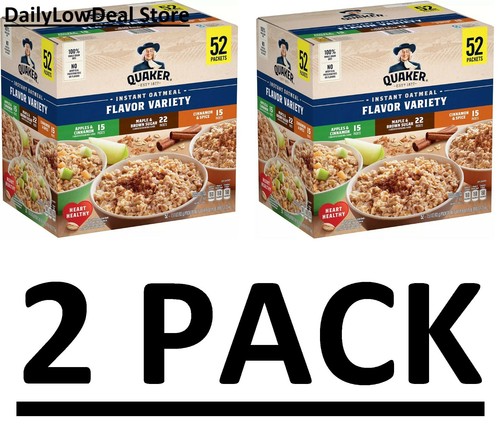 2 PACK - Quaker Instant Oatmeal Variety Pack 1.51 oz (52 Packets) Total 104 ct. - Picture 7 of 12