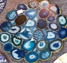 18"x18" Agate Coffee Table, Agate Center Table, Agate furniture, agate Table