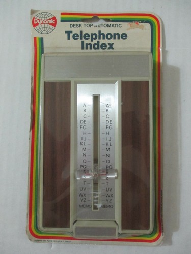 NEW SEALED VINTAGE DYNAMIC DESK TOP AUTOMATIC TELEPHONE INDEX MADE IN HONG KONG - Picture 1 of 6