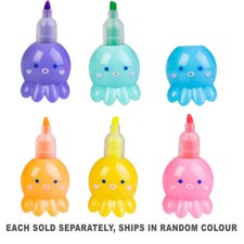 Aqua World Premium Quality Octopus Stackable Highlighter 5 Lively Colours