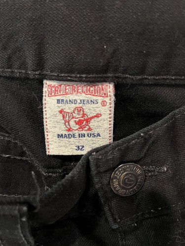 True Religion Jeans Herren Größe 32 x 28 Schwarz Denim Relaxed Slim Buddha World " - Bild 8 von 8