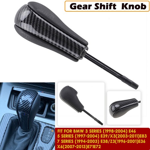 For BMW E46 E60 E39 E36 3 5 7 Series Leather Automatic Gear Shift Knob Shifter , - Picture 1 of 9