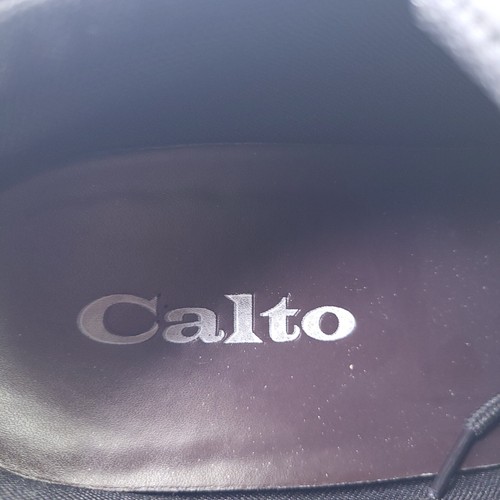 Calto 3 Zoll Aufzug Höhe zunehmender versteckter Absatz Stiefel schwarze Schuhe Größe 7,5 - Bild 6 von 10