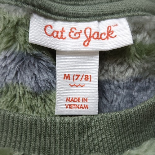 Cat & Jack Fleece Sweatshirt Camo Pullover Size Medium 7/8 Boys Unisex - Picture 4 of 8