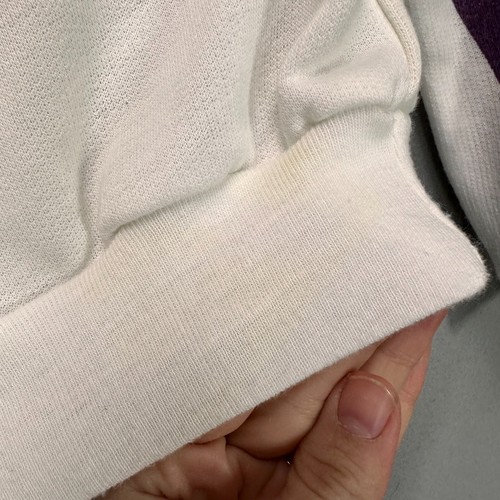 Vintage 70s Sweatshirt Striped Rainbow Supersoft Fleece Womens S/M Pride Hippie - Picture 8 of 21