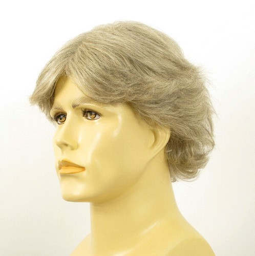 Peluca hombre cabello 100% natural blanco y gris LUCIEN 51 - Picture 2 of 8