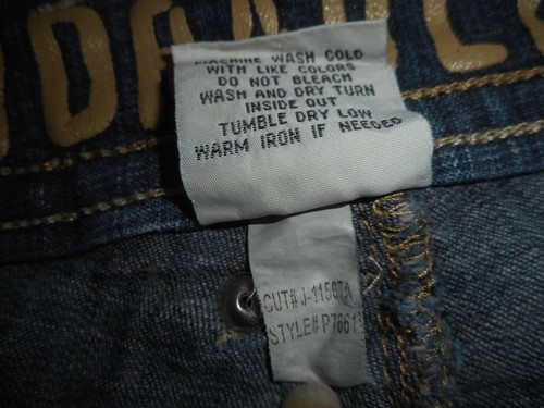 Hydraulic Jeans Damen 20 blau Standard Distressed geflickt gerades Bein Taschen - Bild 12 von 12