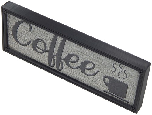 Letrero de arte de palabras de café cocina decoración del hogar colgante de pared tipografía de escritura cursiva - Imagen 3 de 6