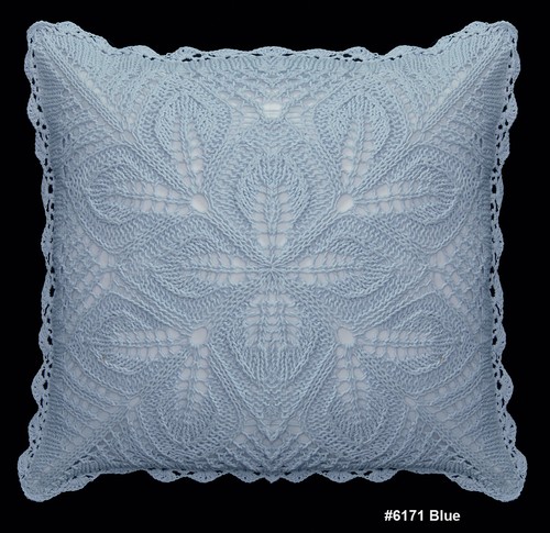 Handmade Cotton Crochet Pillow Cushion Cover 16x16" Square,Beige,Blue,Pink,White - Picture 7 of 9