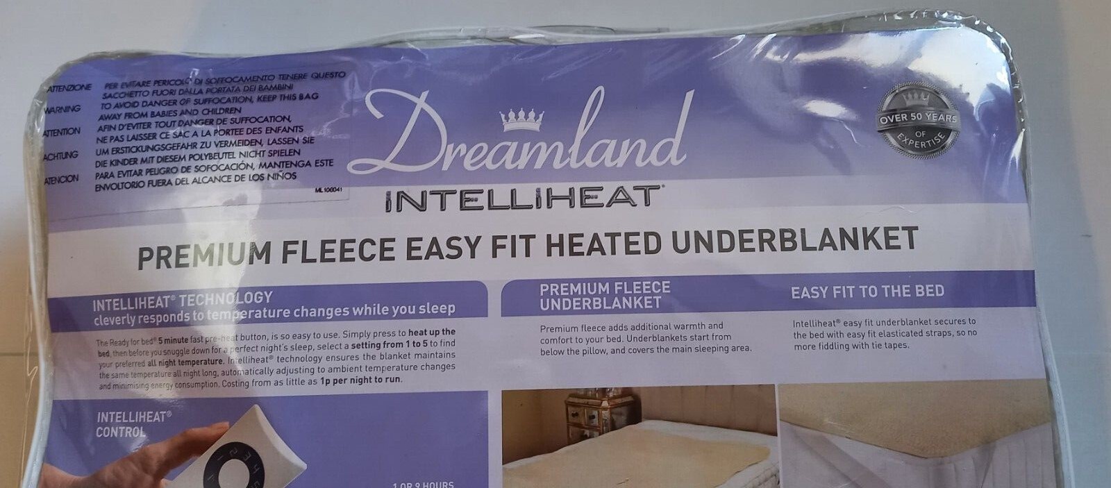 Dreamland Intelliheat Electric Fleece Underblanket Single eBay