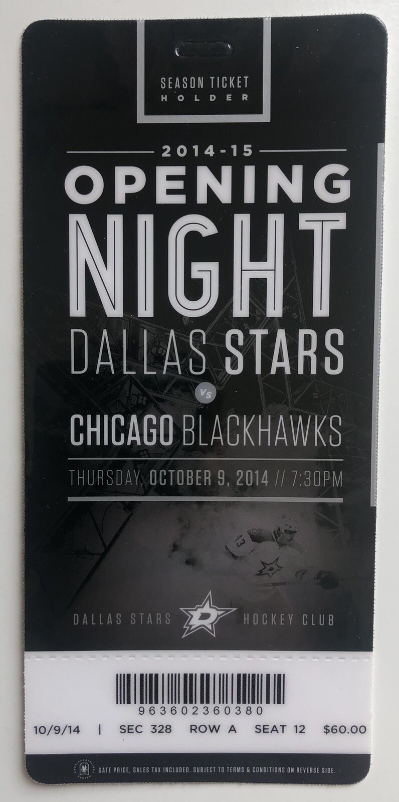 2011201220142015 Dallas Stars Season Ticket Stubs Mint Condition