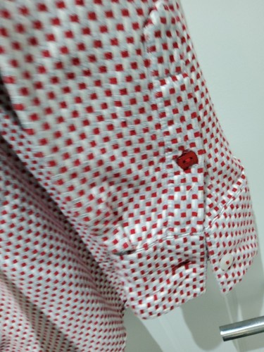 Sean John Striking Men's Size 2XL Red Check Long Sleeve Button Up Shirt - Picture 6 of 7