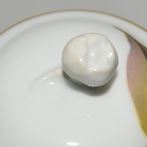 LIKE NEW Royal Worcester "EVESHAM GOLD" Pot de Creme - Picture 8 of 10