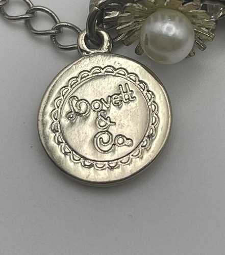 Vtg Bracelet Lovett And Co Chain Rhinestone Pearl Bracelet - Picture 2 of 2