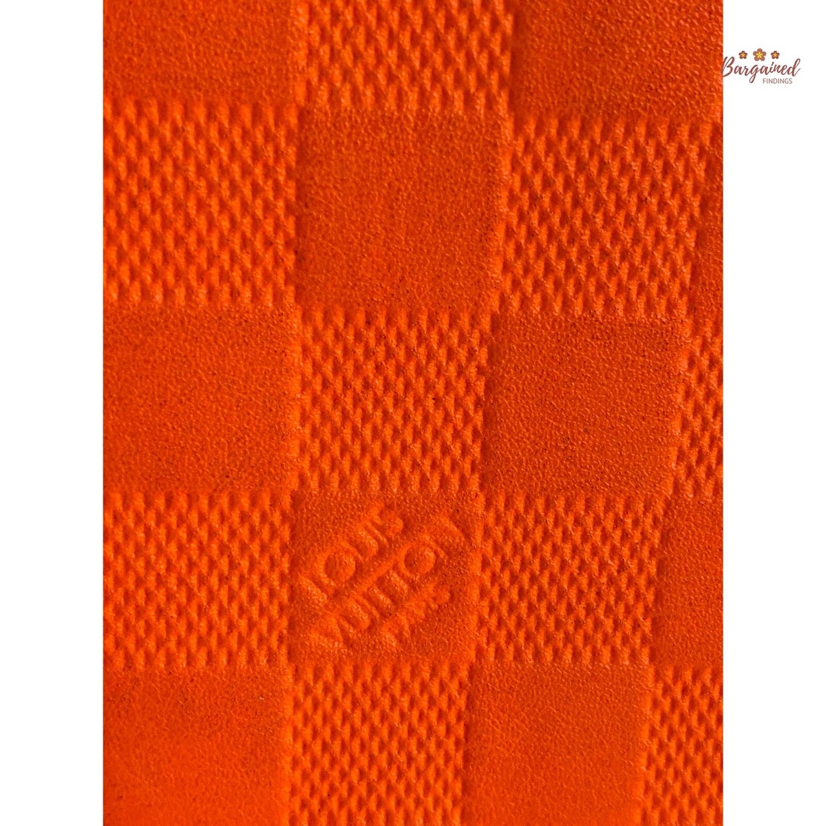 Authentic Louis Vuitton Orange Damier Infini Leather Brazza Authentic Louis Vuitton Orange Damier Infini Leather Brazza