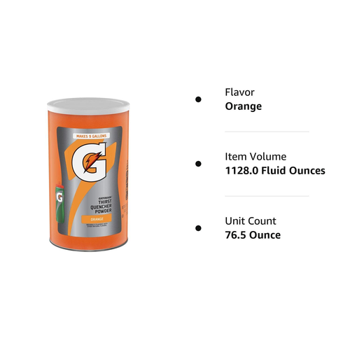 Gatorade Durstlöscher Pulver, Orange, 76,5 oz, ergibt 9 Gallonen - Bild 8 von 10