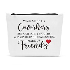 Work Besties Gifts for Women, Work Gifts Makeup Pouch, Funny Coworker Gifts f...