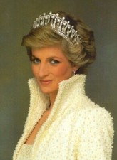 Ladies Of England Tiara, Royal Pearl And Diamond Crown Worn By Princess Diana