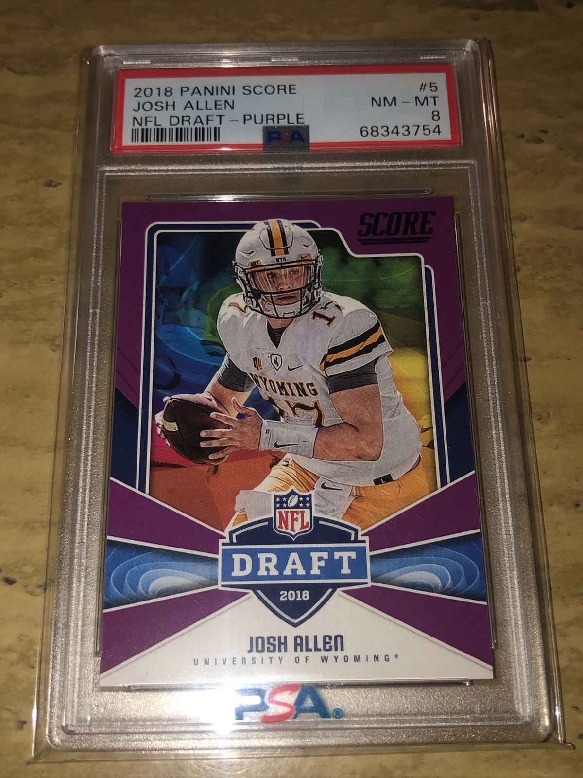 Josh Allen Panini Score NFL Draft #5 Purple