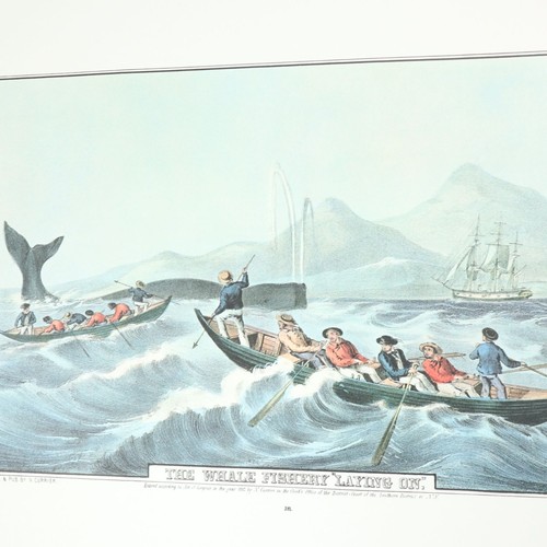 Currier & Ives Vtg Print Whale Fishery Laying On Ship Boat Ocean Lith Art Decor - Picture 6 of 6