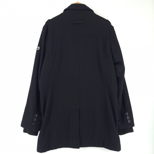 Khujo Coat Men Wool Blend Black Gk2 Size 2XL - Picture 3 of 7