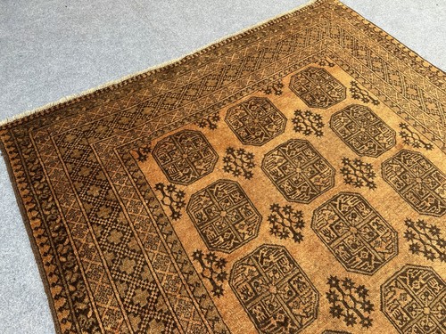 Hand knotted Afghan Turkmen Filpai Persian Style Rug | Large Area Bedroom Rug - Picture 10 of 13