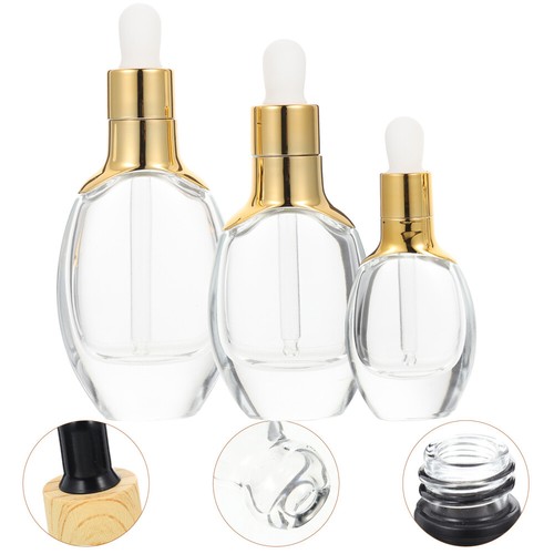 3 Sets Essential Oil Dropper Bottle Travel Empty Bottles Clear Glass - Picture 10 of 12