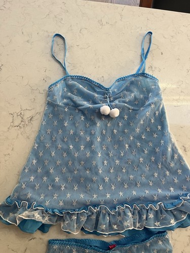 Vintage Victoria's Secret POUT Kollektion Größe SM Dolly Kleid & Höschen Set Neu mit Etikett - Bild 2 von 13