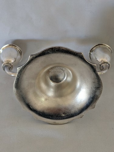 A Pair of Antique Washington 1729 Silver Plated 2 Light Candelabra Candlestick - Picture 4 of 6