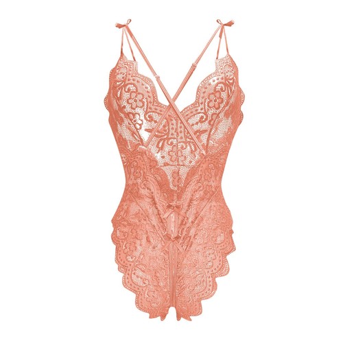 Womens Sexy Lace Body Crotchless Babydoll Bodysuit Nightwear Underwear Lingerie- - Picture 3 of 30