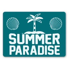 Summer Paradise Place Metal Sign