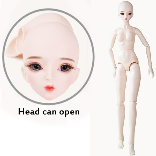BJD Nude Doll 62cm 26 Movable Joints 1/3 Naked Doll Body Plastic Girl DIY Makeup - Picture 10 of 14