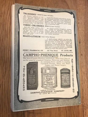 1916 PRACTICAL MEDICAL MONTHLY MEDICINE WORLD SEPIA ADVERTISING DOCTOR SAUNDERS - Picture 10 of 12