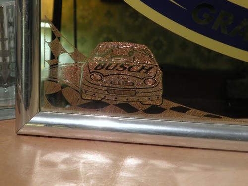Vtg NASCAR BUSCH Series Grand National Division Mirror 32” W X 20” H Bar Decor - Picture 7 of 9