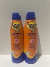 (2) Banana Boat Sport Ultra Sunscreen Broad Spectrum Spray SPF 50 6oz Exp 10/25 2.12 per gallon