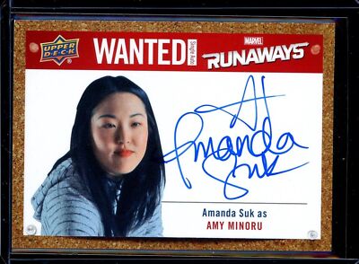 Amanda Suk 2020 Upper Deck Marvel Runaways as Amy Minoru Wanted Autograph AUTO