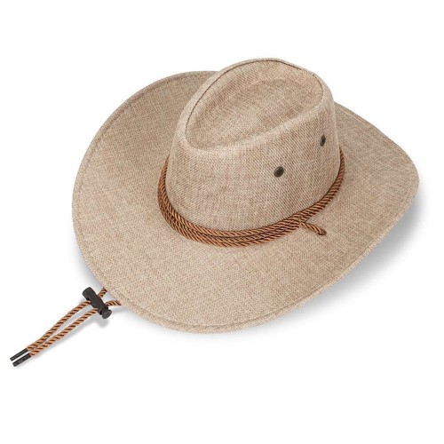 Sommer Sonne Bucket Cap Western Cowboy Fedora Stroh Leinen Netz Hut breite große Krempe - Bild 12 von 16