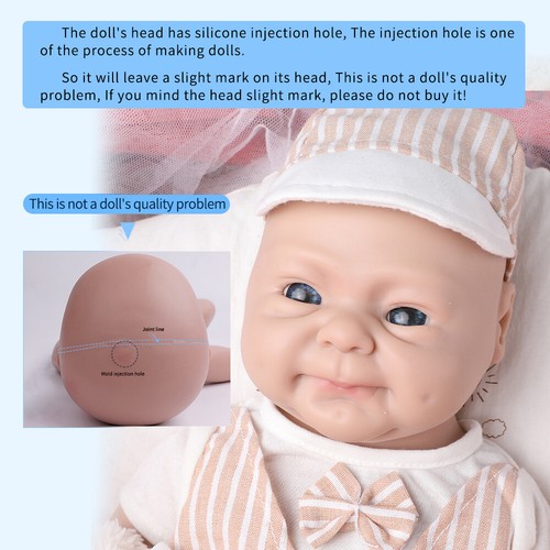 IVITA 12in to 20in Blue Eyes Baby Boy Cute Full Silicone Reborn Baby Doll - Picture 46 of 47