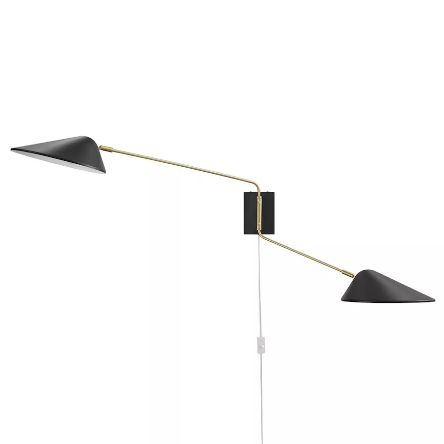 2 light swing arm sconce hotsell